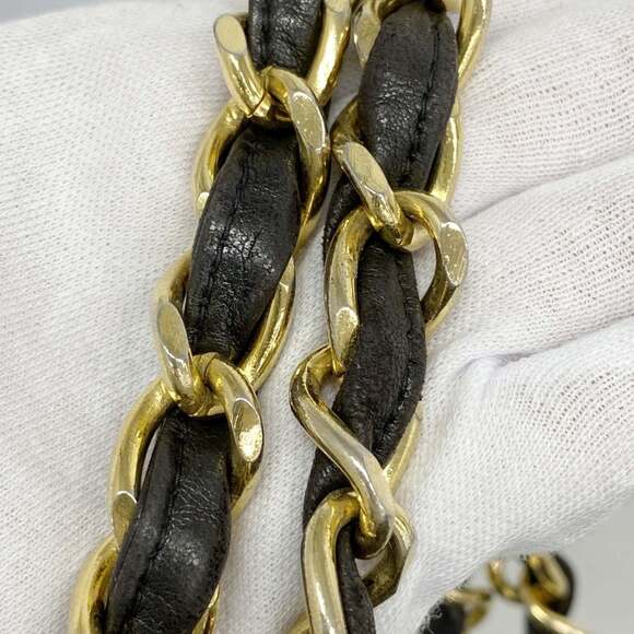 Chanel Mademoiselle Shoulder Bag, Double Chain, Lambskin, Black, Women's - Picture 11 of 12